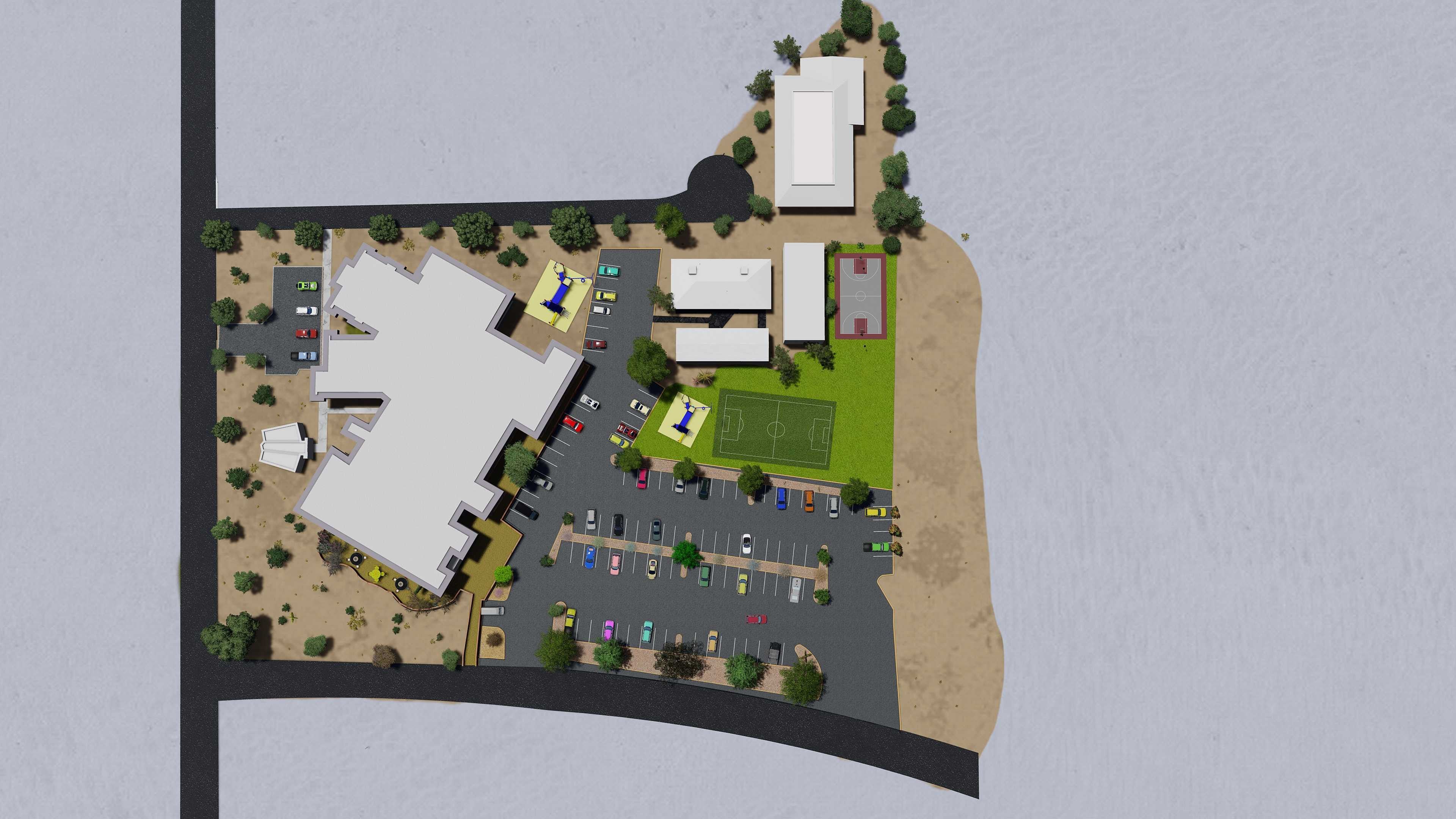 Community campus aerial site plan